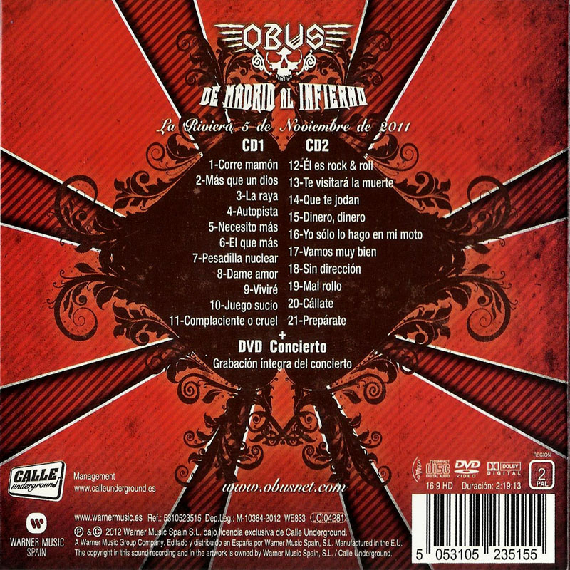 Contraportada OBÚS - En Directo